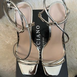 Marciano Gold Strappy Heels